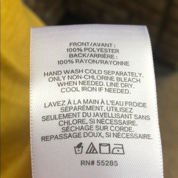 Express Mustard Zipper Blouse - Picture 7 of 7